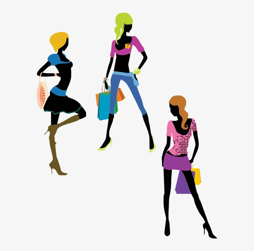How To Set Use Glamour Girls Clipart - Girl Shopping Clipart Png, transparent png #2943998