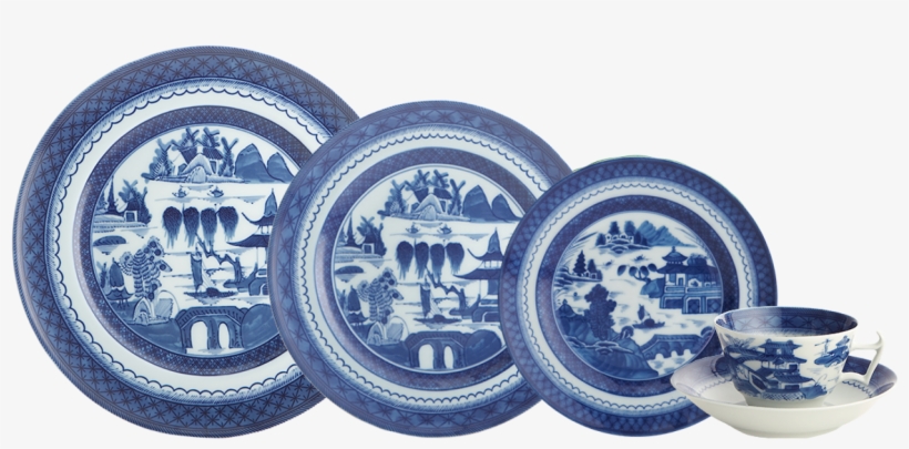 Mottahedeh Blue Canton Dessert Plate, transparent png #2944037