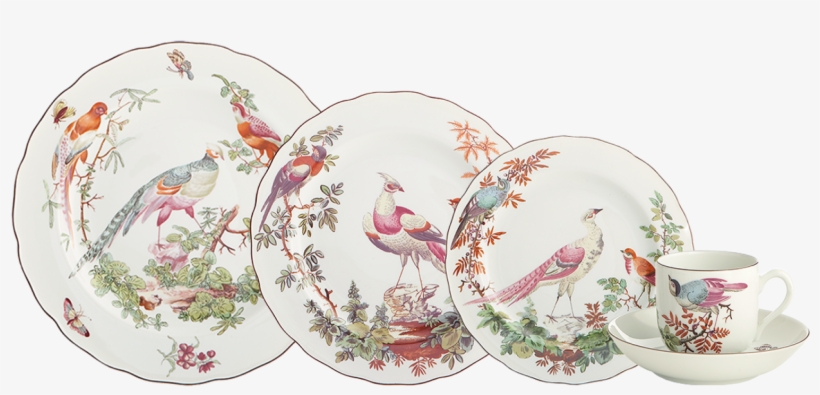 Chelsea Bird 5 Pc Place Setting - Mottahedeh Dinnerware Mottahedeh Chelsea Bird Dinner, transparent png #2944059