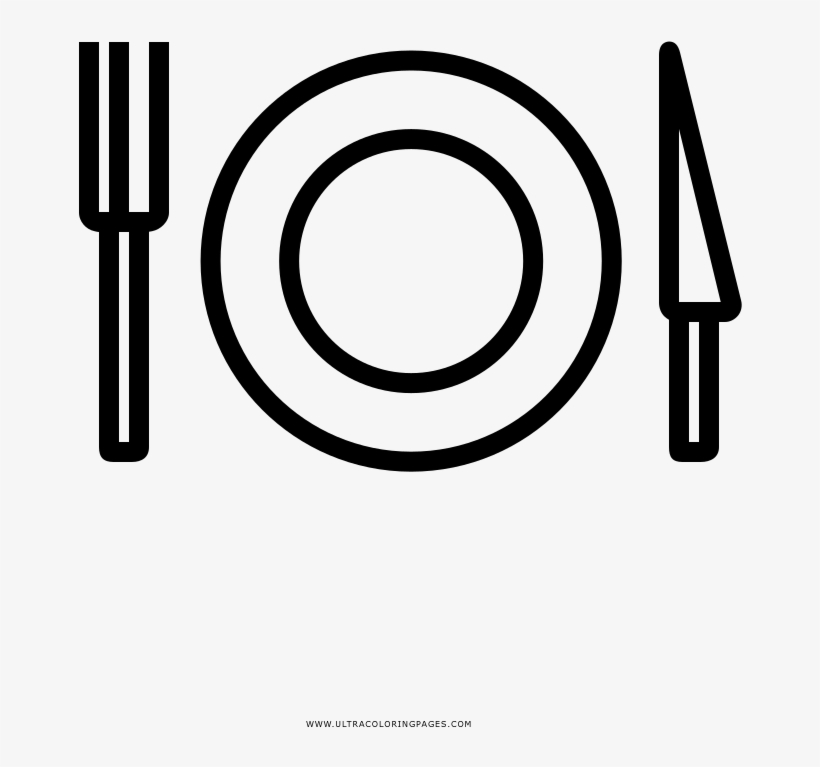 Place Setting Coloring Page - Circle - Free Transparent PNG Download