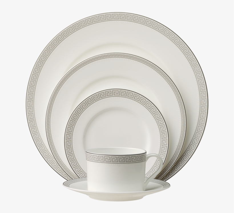 Greek Key 5-piece Place Setting - Meander, transparent png #2944253
