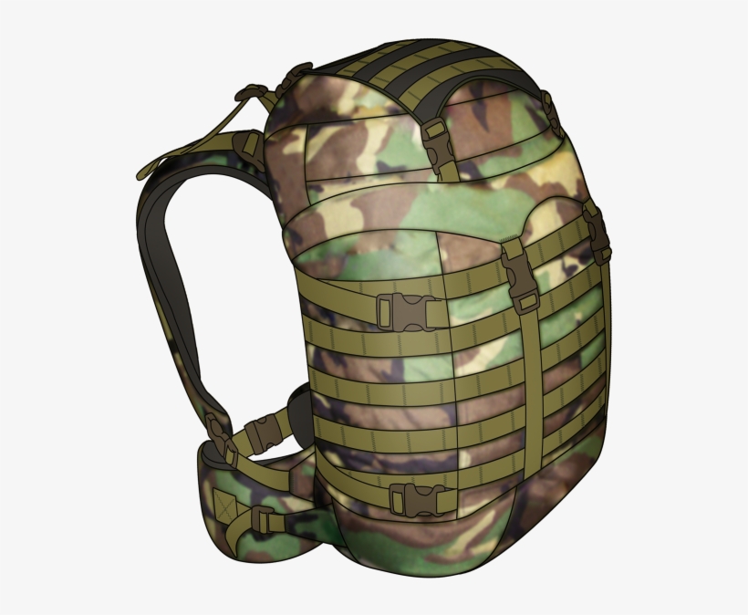 Backpack Clipart Military Backpack - Military, transparent png #2944448