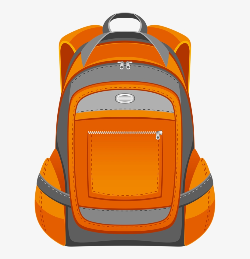Backpack Clipart Color Orange School Bag Clipart Free Transparent PNG Download PNGkey