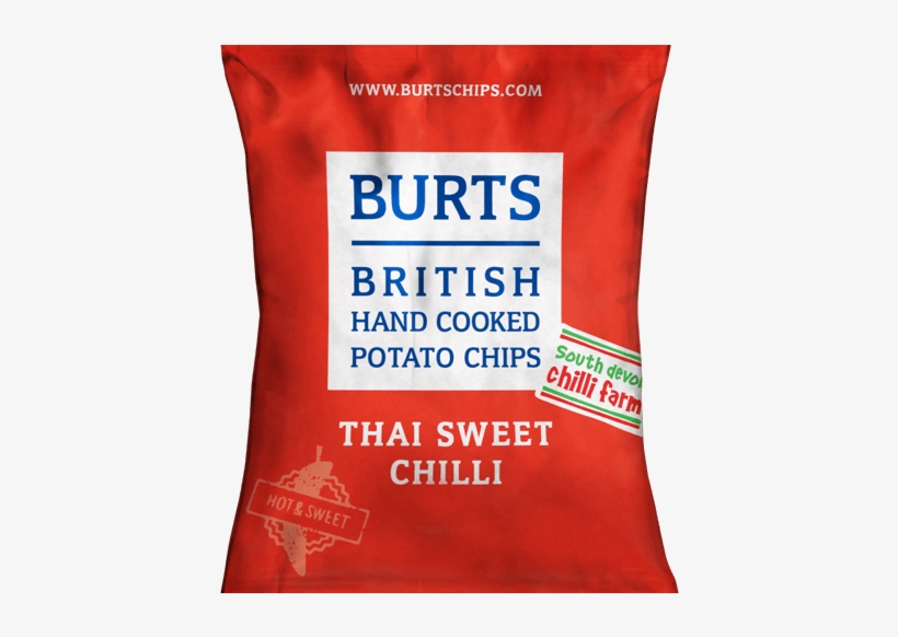 Burts Potato Chips Thai Sweet Chilli 150g - Burts Potato Chips Sea Salt, transparent png #2944560