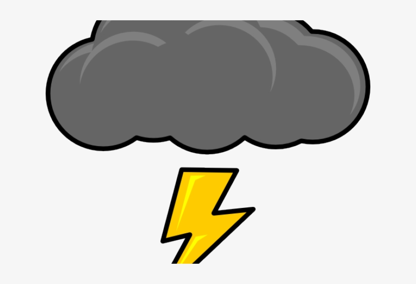 Lightning Clipart Thundercloud - Clipart Thunder And Lightning, transparent png #2945155