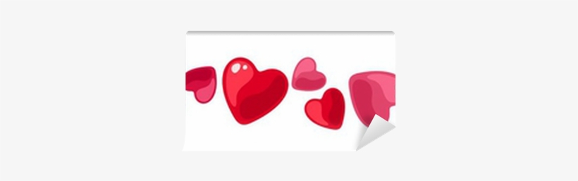 Horizontal Seamless Background With Hearts - Horizontal Hearts, transparent png #2945501