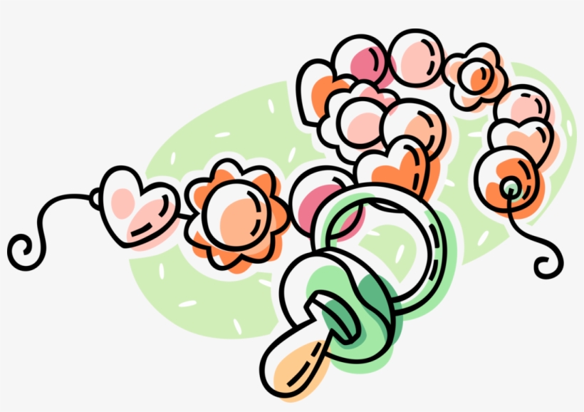 Vector Illustration Of Newborn Infant Baby Pacifier - Infant, transparent png #2945597