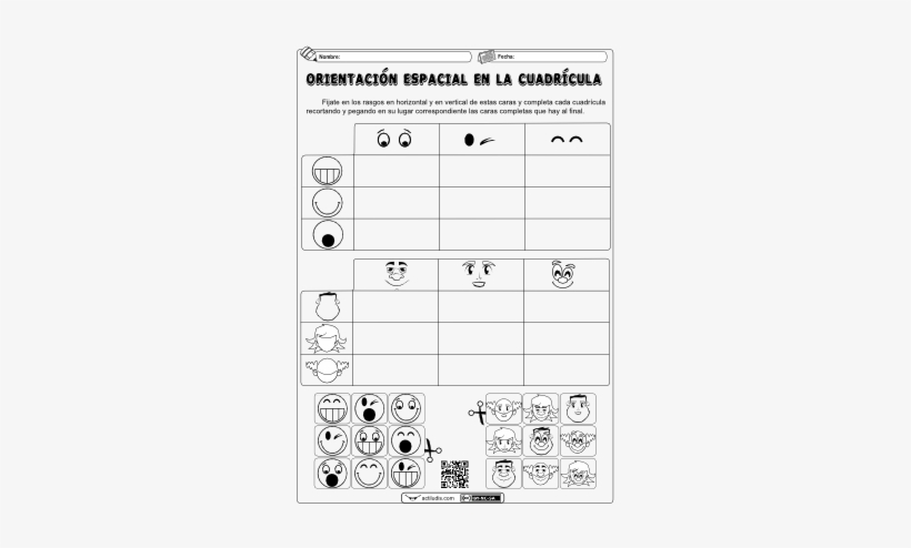 Orientación Espacial En La Cuadrícula - Actividades De Orientacion Espacial, transparent png #2946128