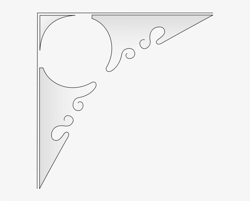 Flourish Three Corner 01 Png Images - Corner Designs For File, transparent png #2946336