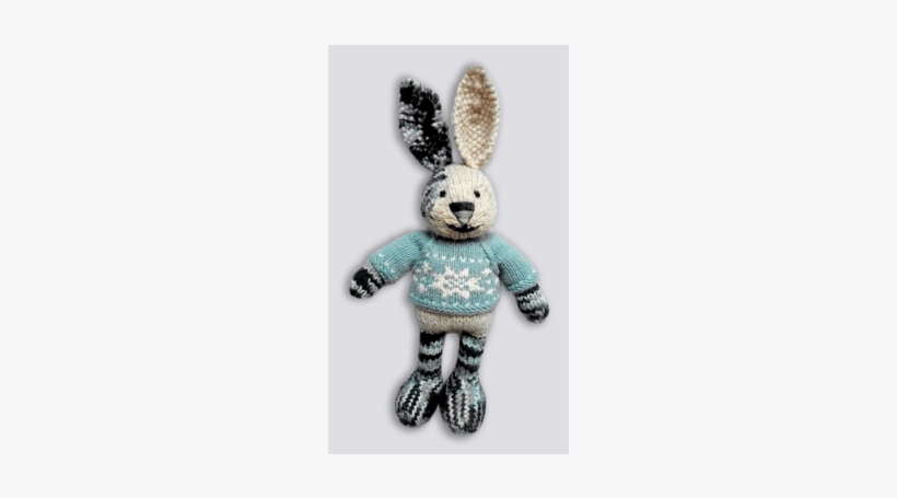 Handmade Knitted Hare Bunny Cotton Eco Friendly Stuffed - Stuffed Toy, transparent png #2946340