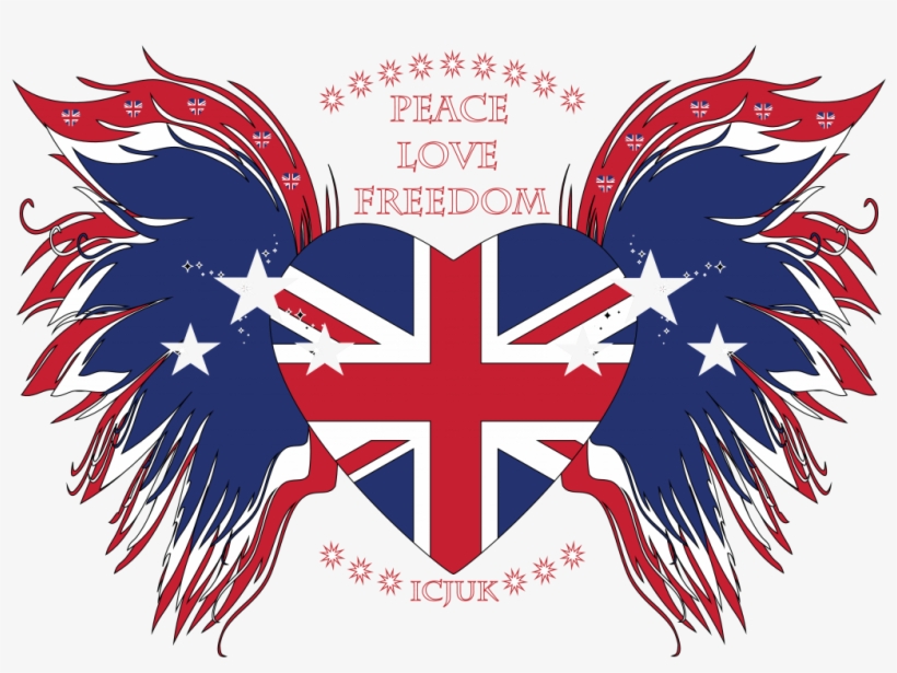 Savesave - Heart Union Jack, transparent png #2946627