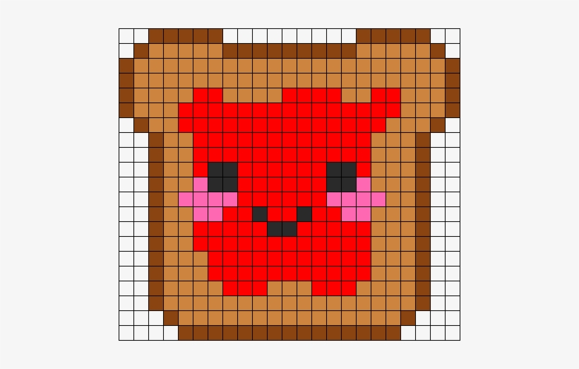 "torradinha Perler Bead Pattern Bead Sprites Food Fuse - Toast Pixel Art Minecraft, transparent png #2946731