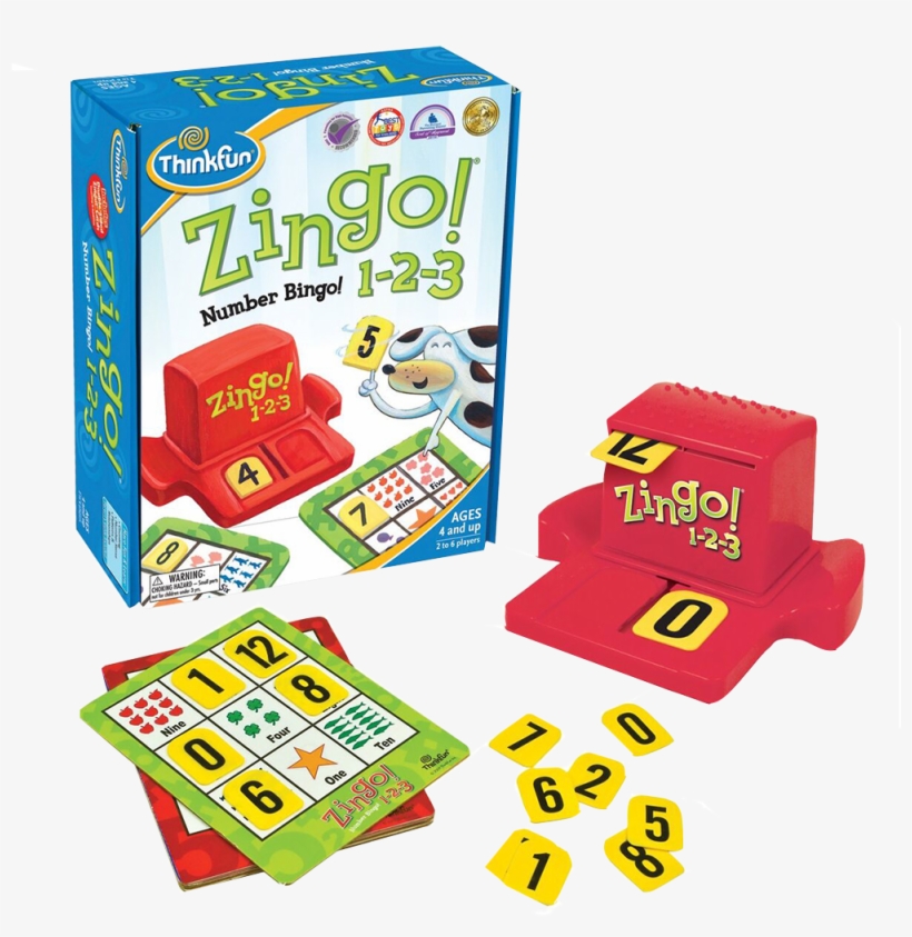 Zingo 1 2 - Think Fun Zingo 1-2-3 Number Bingo, transparent png #2947017