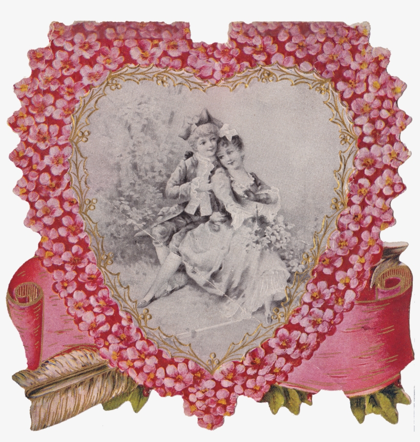 Die Cut Pink Flower Heart & “peace Be Within Thee” - Picture Frame, transparent png #2947049