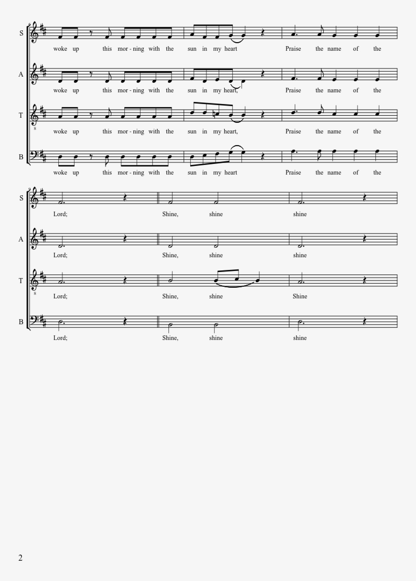 I Woke Up This Morning Sheet Music - Maison Du Bonheur Lalanne Partition, transparent png #2947524