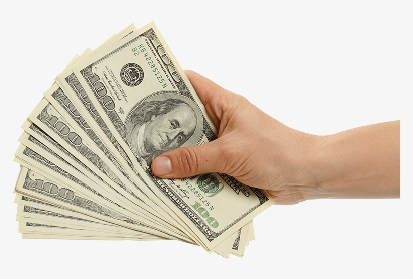 Money In Hand - 100 Dollar Bill, transparent png #2948002