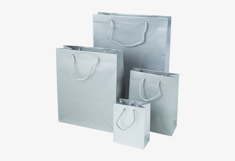 Silver Luxury Gift Bags - Plastic Shopping Bag, transparent png #2948030