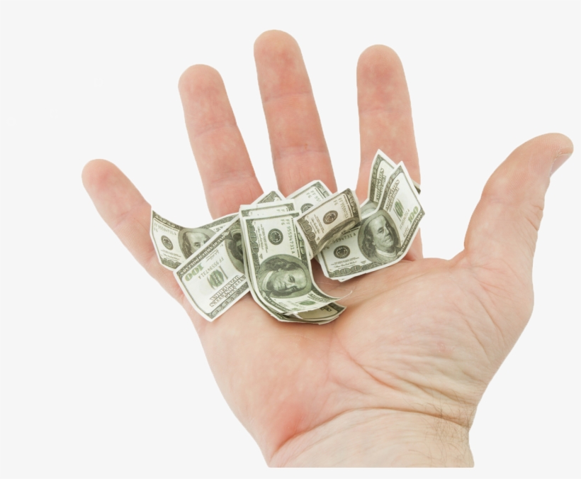 Shrinking Dollar Hand No Background - Bancoposta, transparent png #2948102