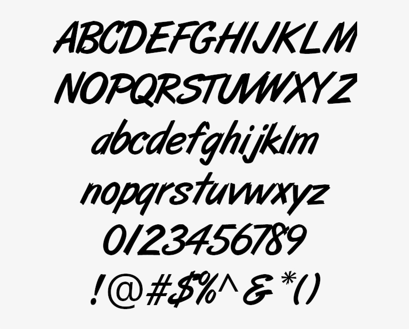 Handwriting Artbrush Example - Artbrush Font, transparent png #2948568