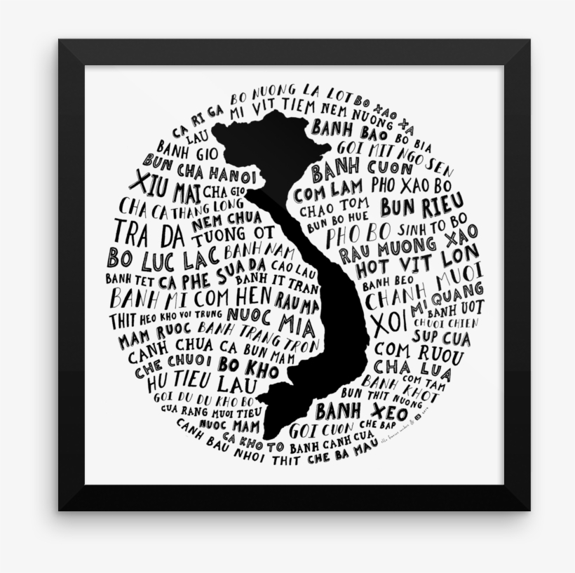 Food Map Of Vietnam - Printed T-shirt, transparent png #2948884