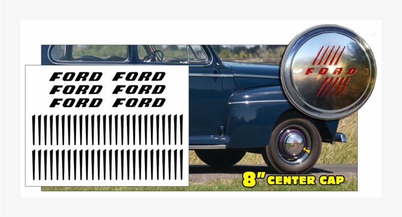 1946-47 Ford Cars / 1946 Trucks 8" Hub Cap Wheel Cover - Car, transparent png #2949009