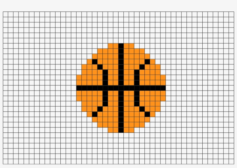 Brik Pixel Art On Twitter - Basketball Perler Bead Pattern, transparent png #2949038