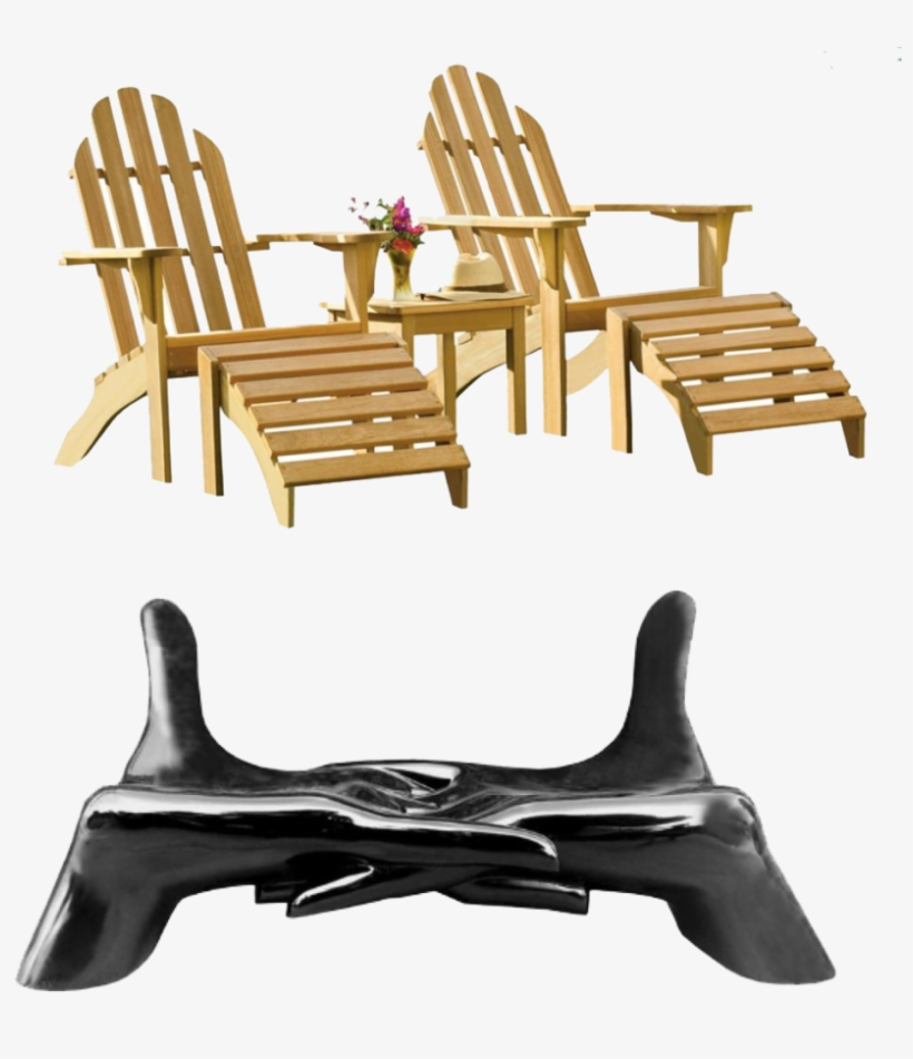 Double - Adirondack, 5-piece Chat Set, Natural Shorea, Outdoor, transparent png #2949399