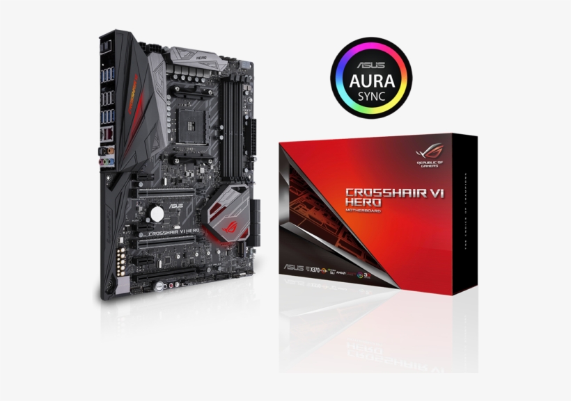 Asus Rog Crosshair - Asus Rog Crosshair Vi Hero - Motherboard - Atx - Socket, transparent png #2949506