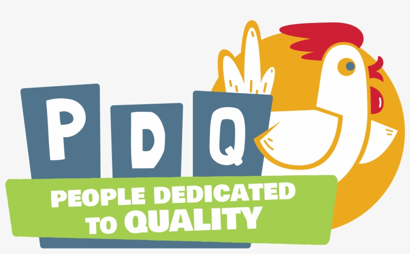 A Cheerful Chicken Paired With Retro Diner Sign Shapes - Pdq Logo, transparent png #2949721