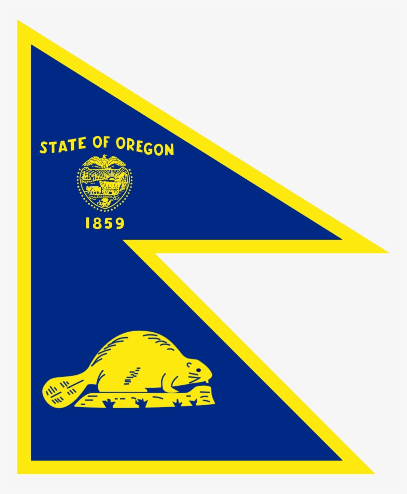 Redesignsoregon's Flag As A Double-pennant - Oregon State Flag, transparent png #2949791