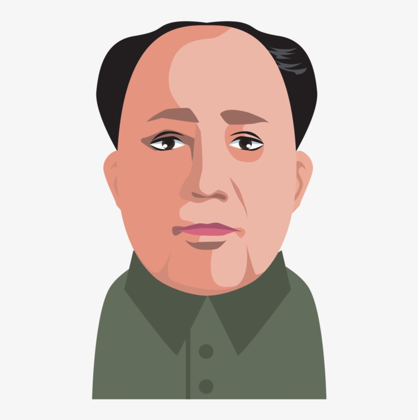 Mao Zedong Moustache Hand Cartoon Chin - Mao Zedong Clipart, transparent png #2949997