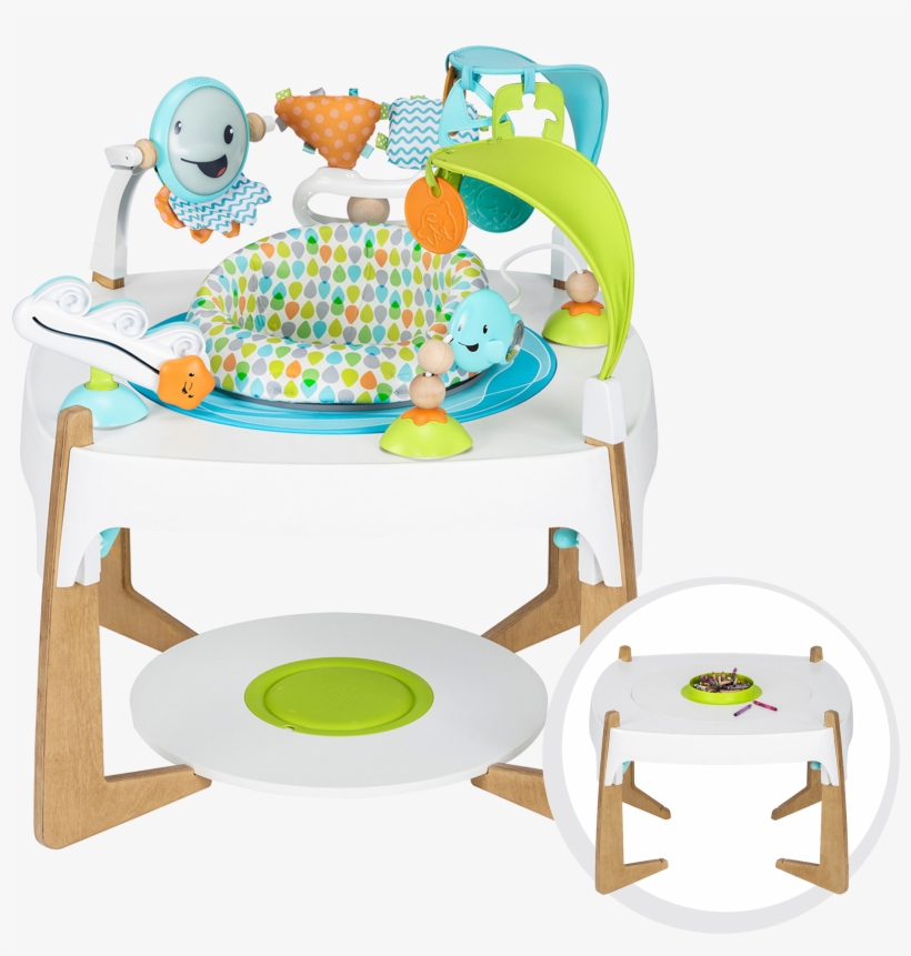 Gleeful Sea 2 In 1 Activity Center Art Table - Evenflo Exersaucer 2-in-1 Activity Centre, transparent png #2950023