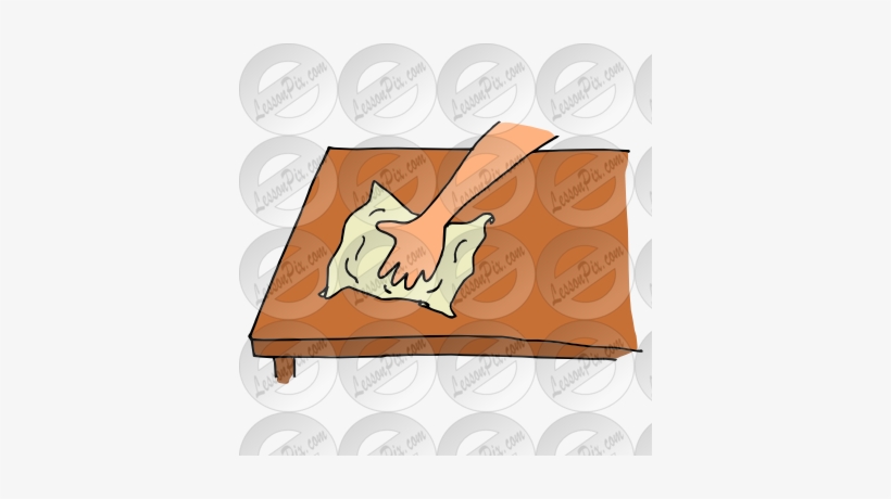 Wipe Table Cartoon - Table Washer Clipart, transparent png #2950048