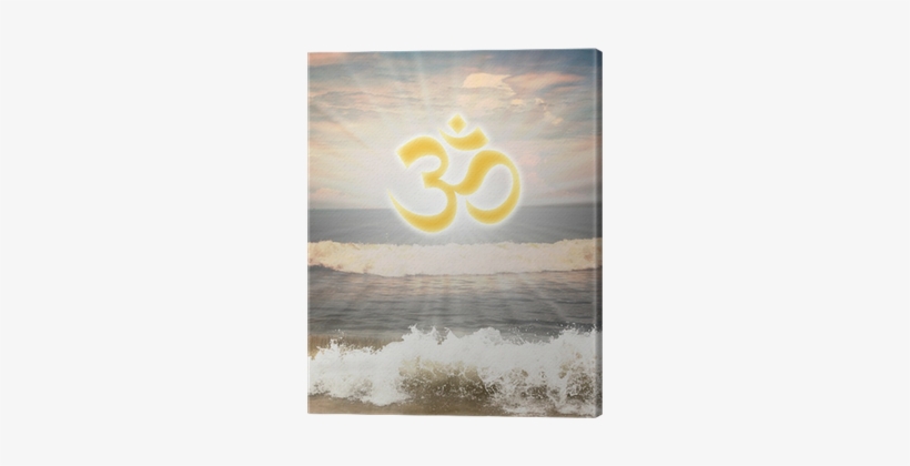 Hindu Religious Symbol Om Or Aum Against Sun Shine - Om, transparent png #2950052