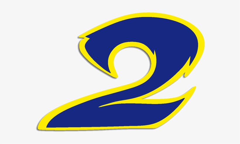 Car & Motorbike Stickers - Numero 2 Azul, transparent png #2950711