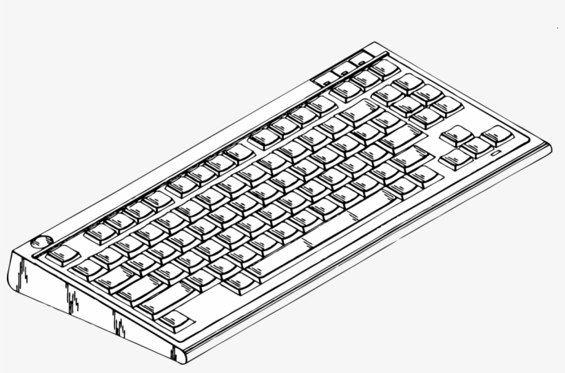 Computer Keyboard Computer Mouse Colouring Pages Coloring - Computer Keyboard Clipart, transparent png #2950943