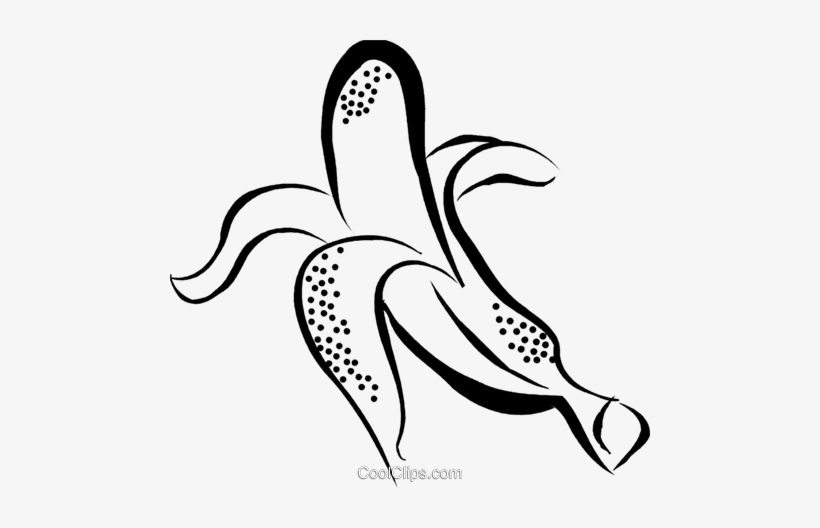 Peeled Banana Royalty Free Vector Clip Art Illustration - Illustration, transparent png #2951487