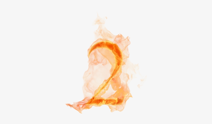 Quema De Número "2" Psd - Number 2 Transparent Fire, transparent png #2951527