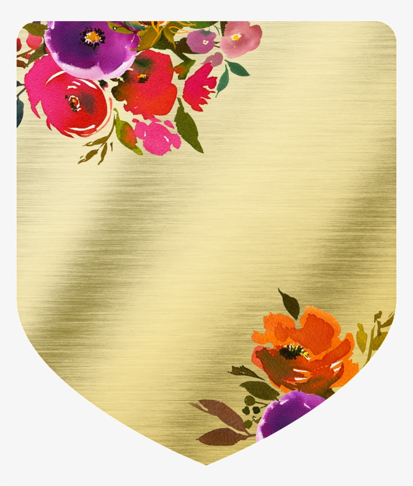 Hand Painted Shield Shape Gold Piece Png Transparent - Portable Network Graphics, transparent png #2951605