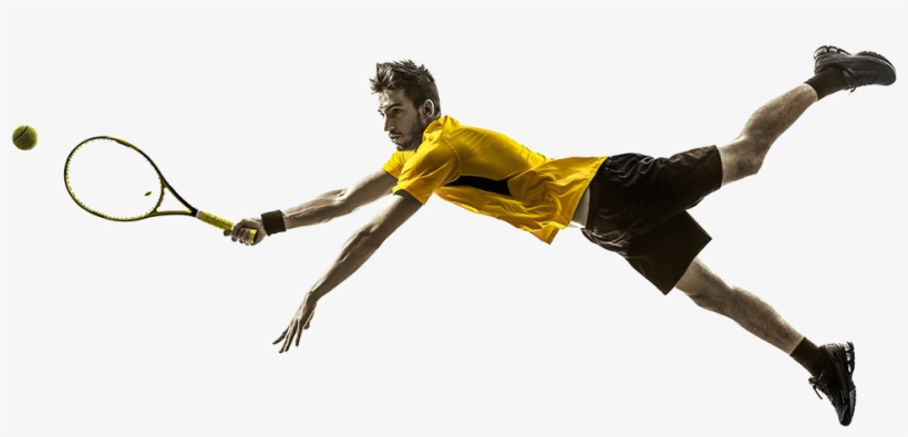 Tennis Player Trans - Man Playing Tennis Png, transparent png #2951670