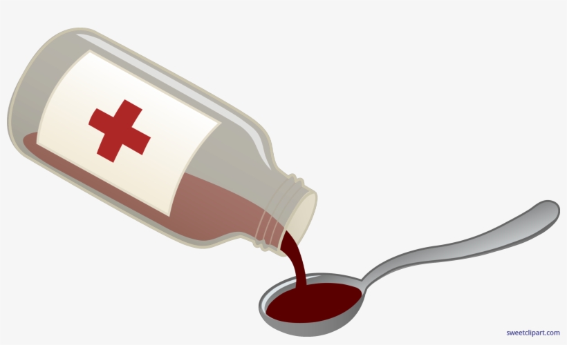 Cough Syrup Spoon Clip Art - Cough Syrup Clipart, transparent png #2952169