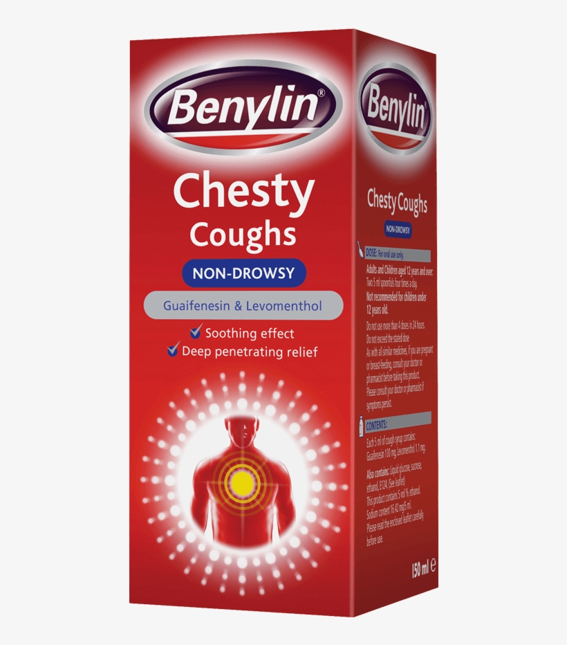 Benylin Chesty Cough Non Drowsy, transparent png #2952256