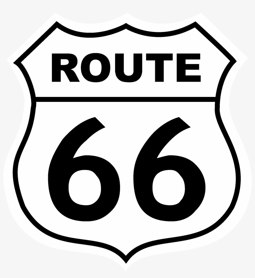 Picture Of Route 66 Sign - Logo Route 66 Png, transparent png #2952338