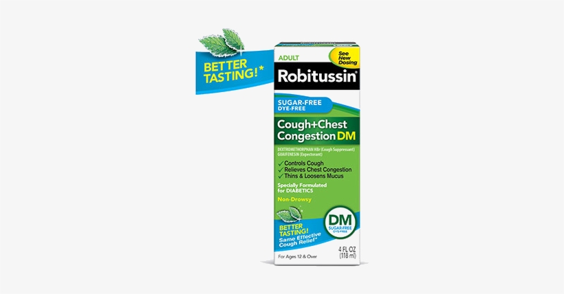 Sugar-free Cough Chest Congestion Medicine, Dm - Robitussin Peak Cold Dm  Cough + Chest Congestion, Adult - Free Transparent PNG Download - PNGkey