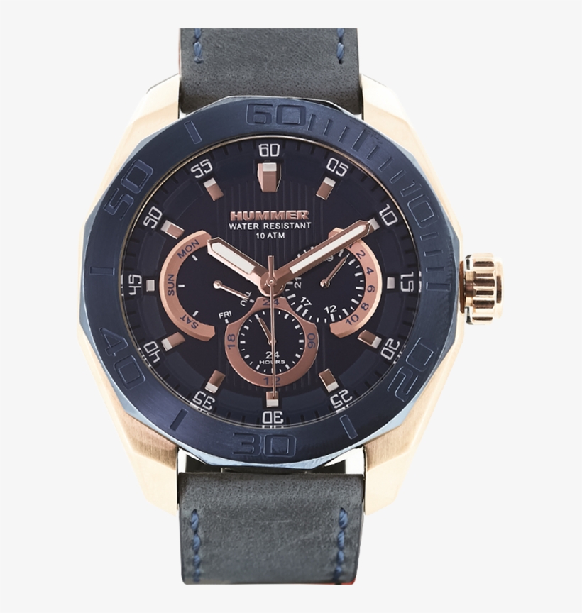 Hu2101-104l - Hummer Infinito Watch Hu2101-104l Rose Gold Case Blue, transparent png #2953017