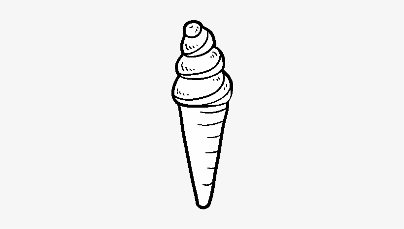 Dibujo De Helado De Cucurucho Para Colorear - Desenho Casquinha De Sorvete Png, transparent png #2953200