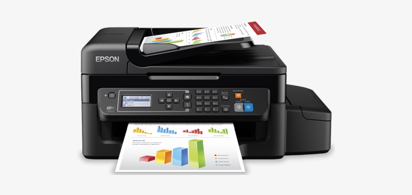 Impresora Epson L575 - Epson Workforce Et-4500 Ecotank All-in-one Inkjet Printer, transparent png #2953523