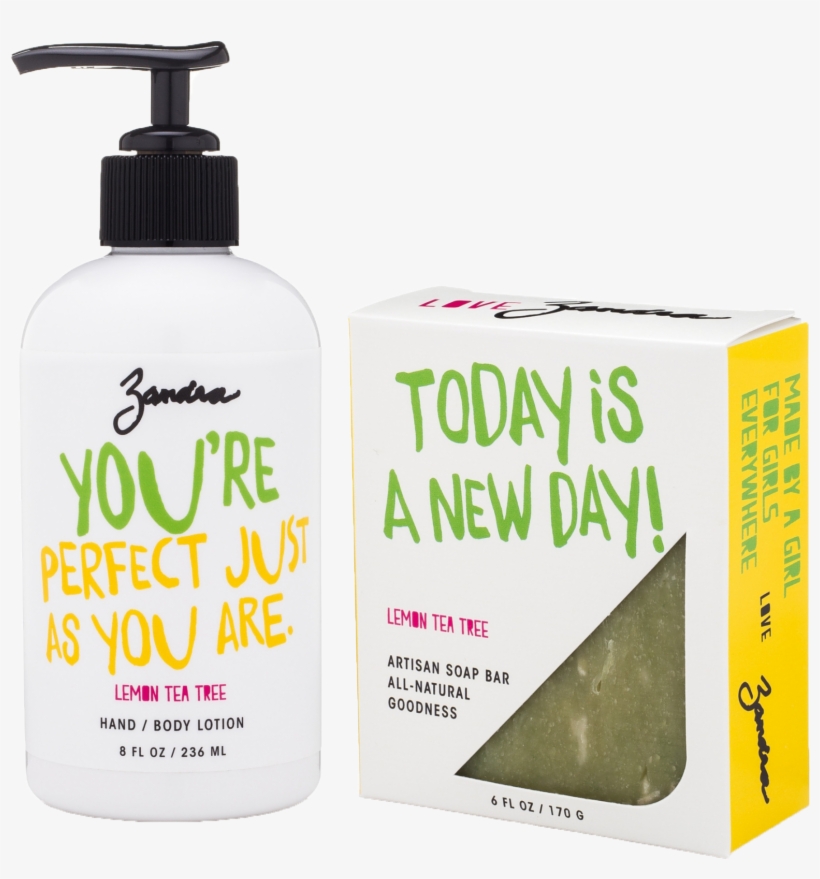 Zandra Soap & Lotion Set Lemon Tea Tree - Cosmetics, transparent png #2953799