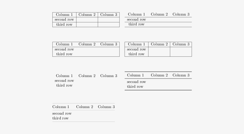 Comparison Of Different Table Layouts - Table 2x2 Apa Format, transparent png #2953905