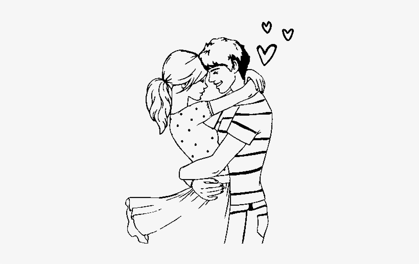 Dessin A Colorier De Couple, transparent png #2954366